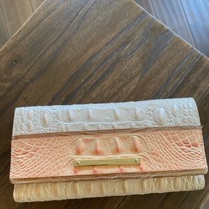 Brahmin Wallet in all it’s Pink and Gold Glory